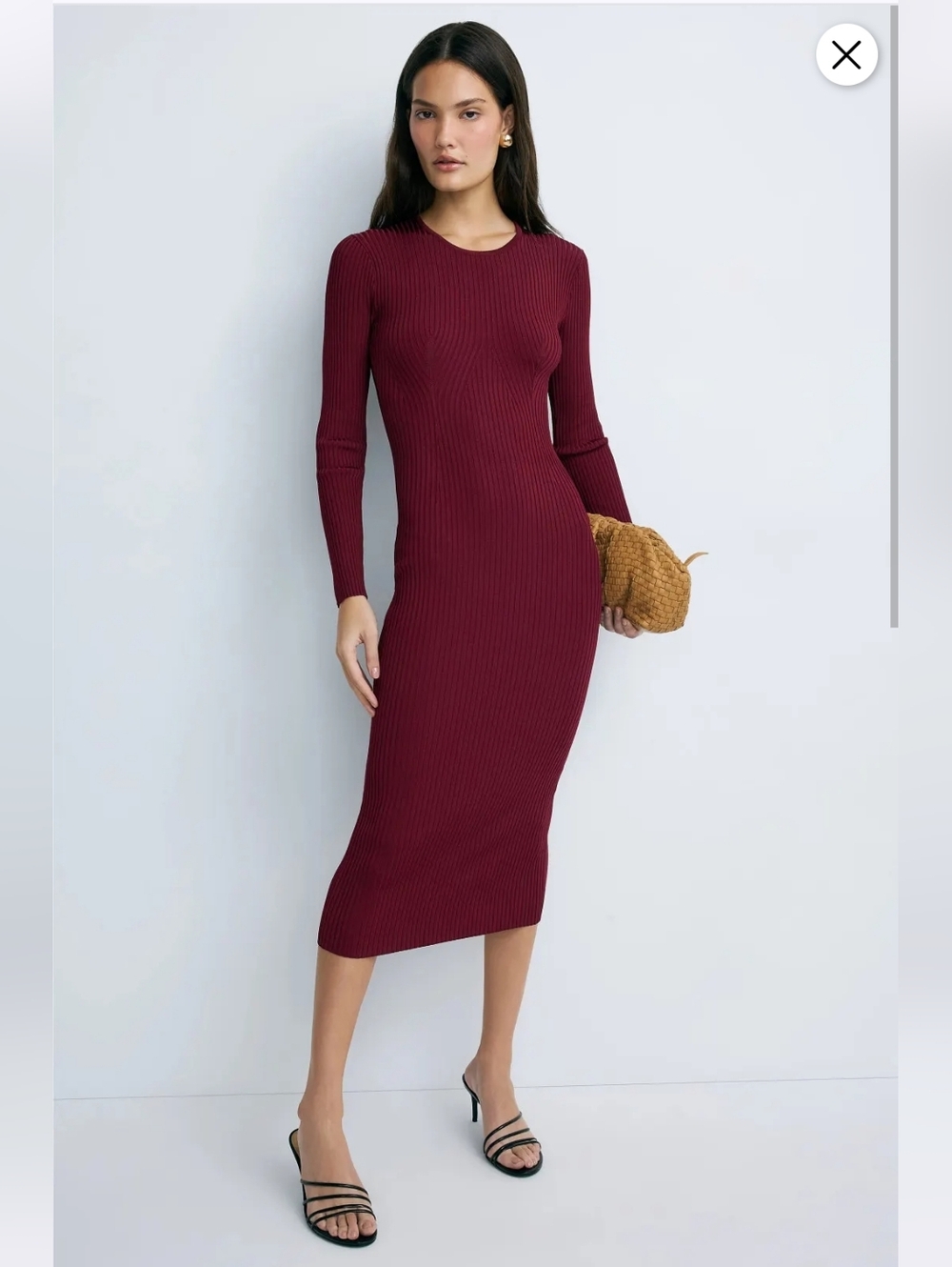 Adam Lippes Geo Knit Midi Dress Size XL MSRP $450